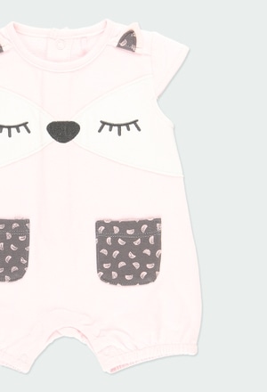 Grenouillère en tricot pour bébé fille_3