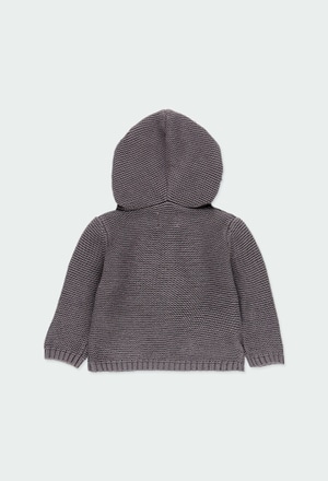 Chaqueta tricotosa con capucha de bebé_5