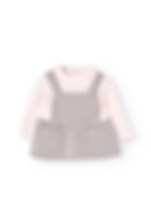 Knit dress vichy for baby girl