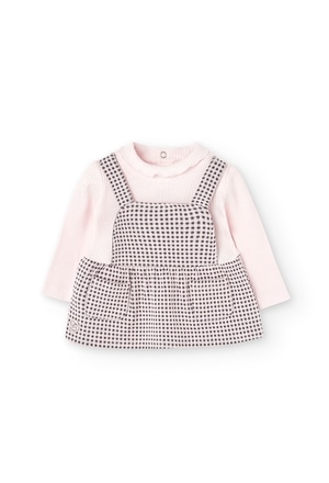 Knit dress vichy for baby girl_1