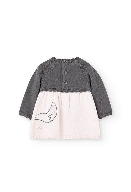 Knitwear dress bicolour for baby girl_2
