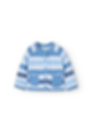 Knitwear jacket striped for baby