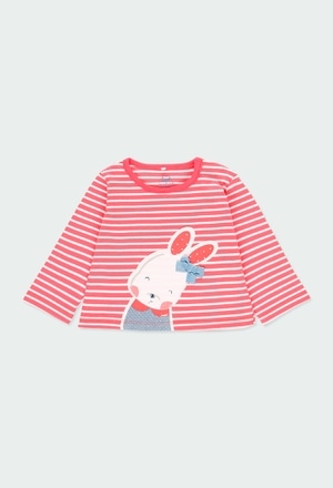T-Shirt tricot à rayures pour bébé fille_1