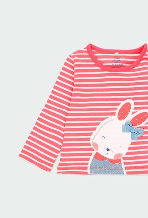 T-Shirt tricot à rayures pour bébé fille_3