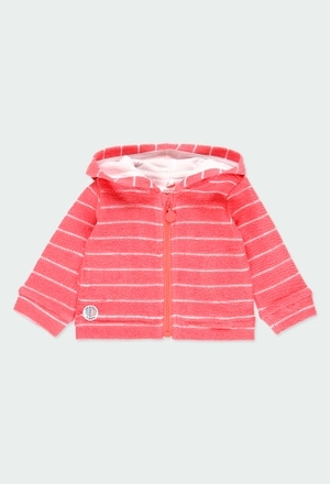 Knit jacket striped for baby_1