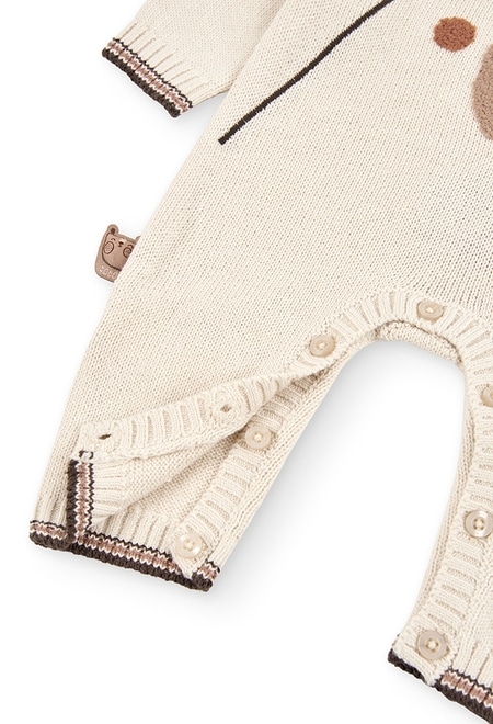 Grenouillère en tricot "ours" pour bébé_4
