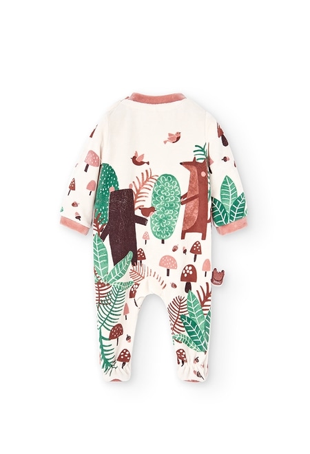 Velour play suit printed for baby_2