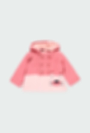 Knitwear jacket bicolour for baby girl