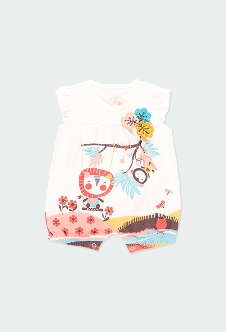 Knit play suit for baby girl - organic_1