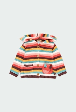 Giacchetta tricot a righe per neonati_1