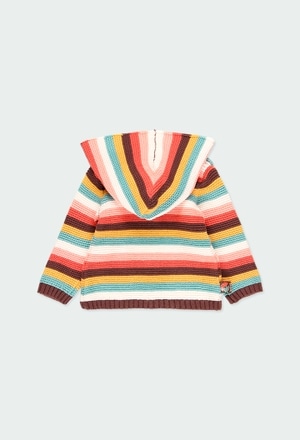 Knitwear jacket striped for baby_2