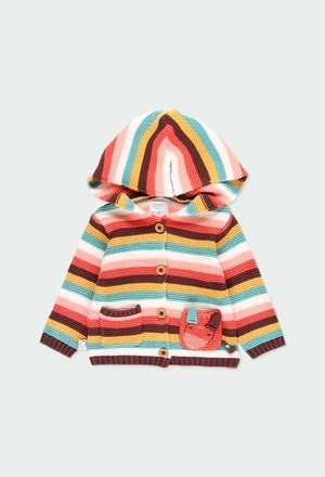 Knitwear jacket striped for baby_5