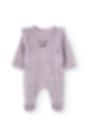 Velour play suit for baby