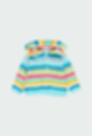 Jaqueta tricotosa llistada de nadó