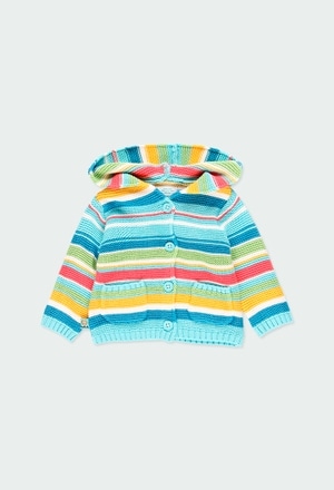 Jaqueta tricotosa llistada de nadó_1