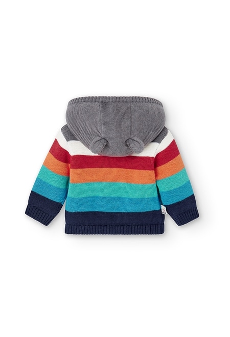Knitwear jacket striped for baby_2
