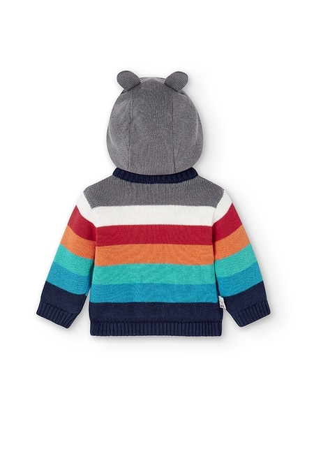 Knitwear jacket striped for baby_6