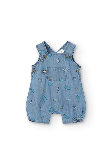 Denim dungarees printed for baby boy_1