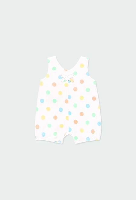 Knit play suit polka dot for baby_2