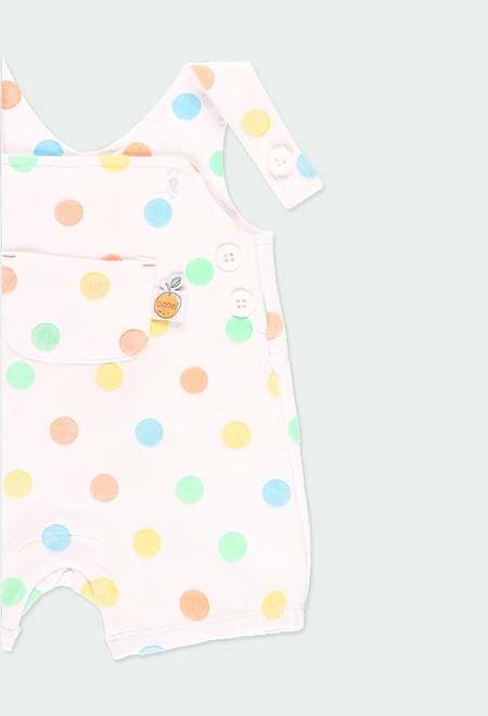 Knit play suit polka dot for baby_3
