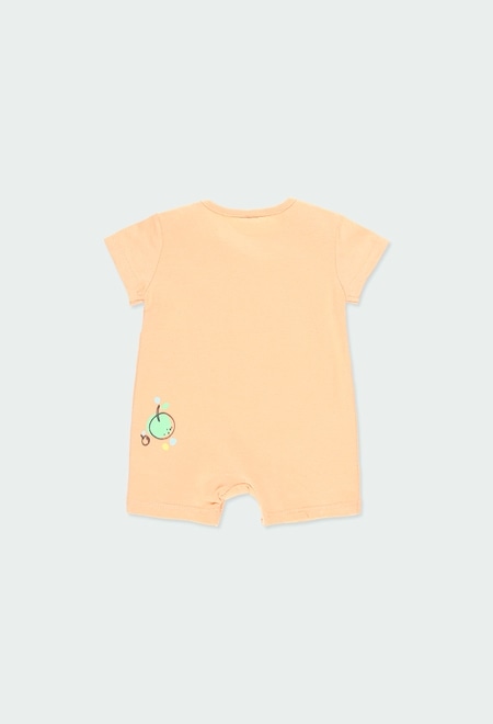 Knit play suit apples for baby - organic_2