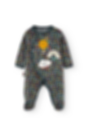 Velour play suit polka dot for baby girl