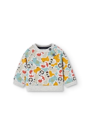 Fleece sweatshirt printed for baby boy_1
