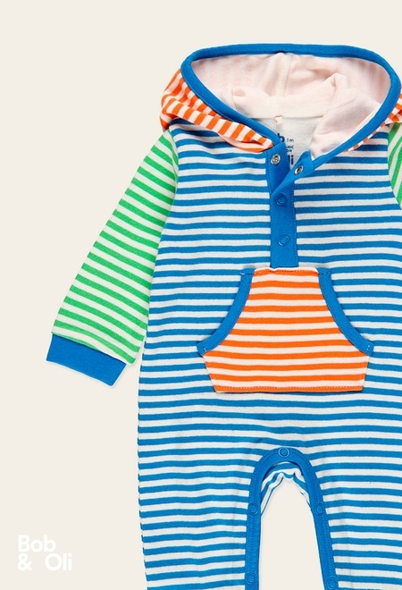 Play suit striped for baby - organic_5