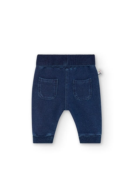 Fleece denim trousers for baby boy_2