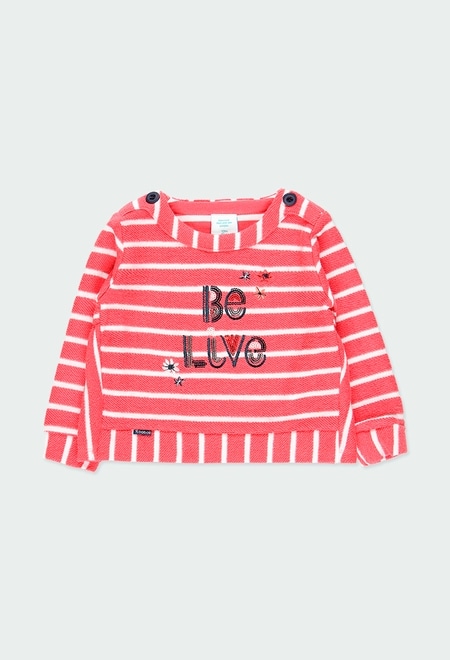 Sweatshirt knit striped for baby girl_2