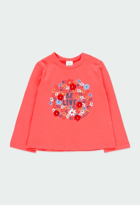 Camiseta malha "floral" para o bebé menina_1