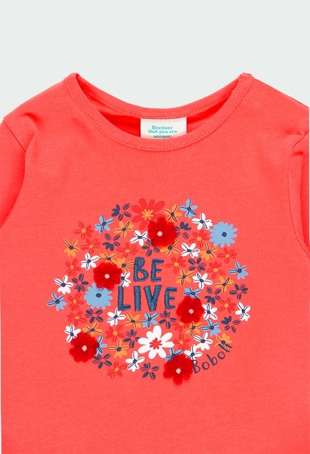 Camiseta malha "floral" para o bebé menina_4