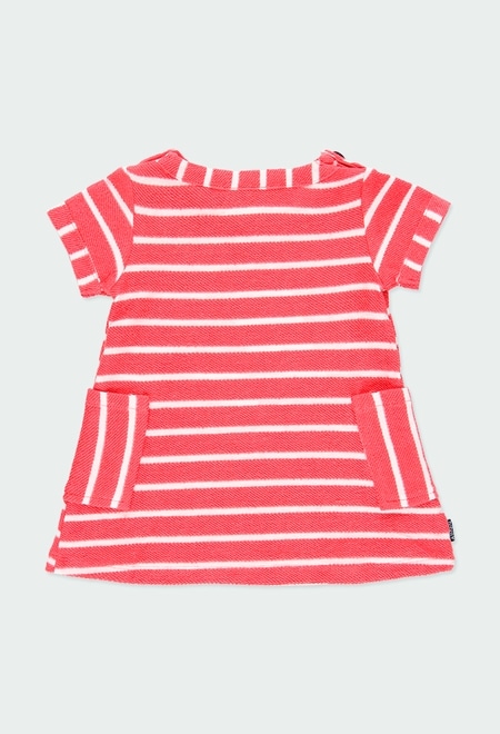 Knit dress striped for baby girl_2
