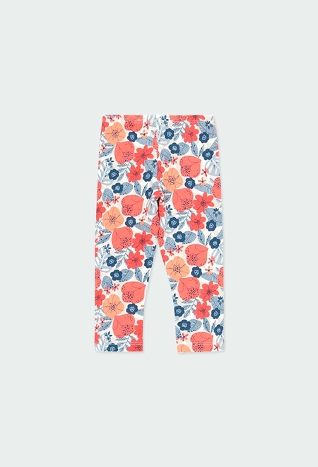 Stretch knit leggings floral for baby_2