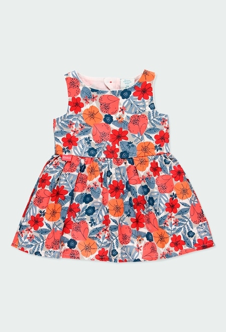 Satin dress floral for baby girl_2