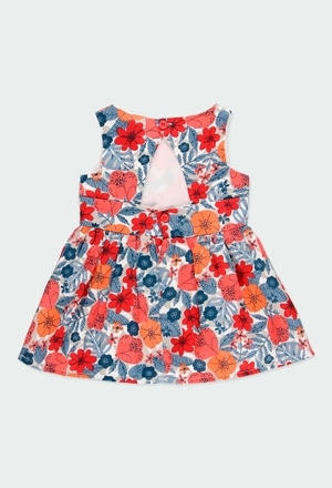 Satin dress floral for baby girl_3