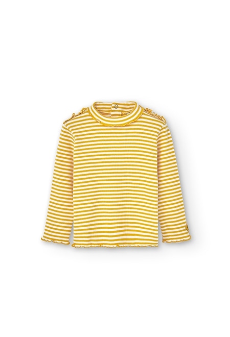 Ribbed turtleneck t-Shirt for baby_1
