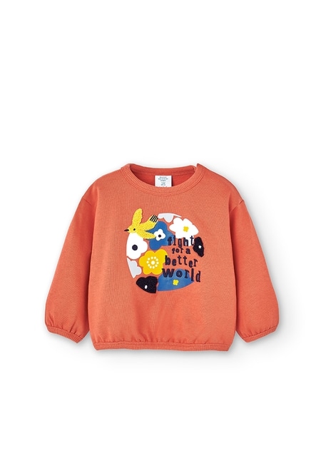 Fleece sweatshirt for baby girl_1
