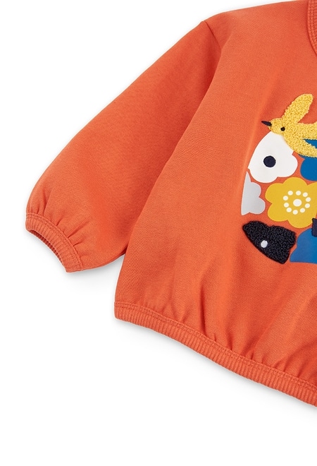 Fleece sweatshirt for baby girl_5