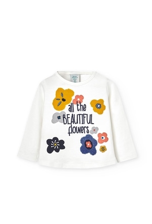 T-Shirt gestrickt "flowers bbl" für baby_1