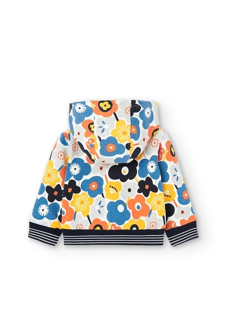 Fleece jacket floral for baby girl_2