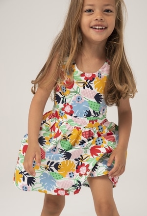 Satin dress "floral" for baby girl -BCI_1