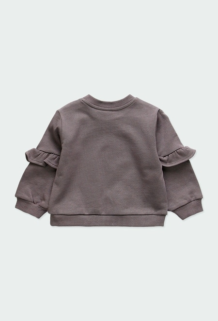Fleece sweatshirt "heart" for baby girl_2
