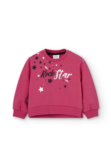 Fleece sweatshirt "rock" for baby girl_1