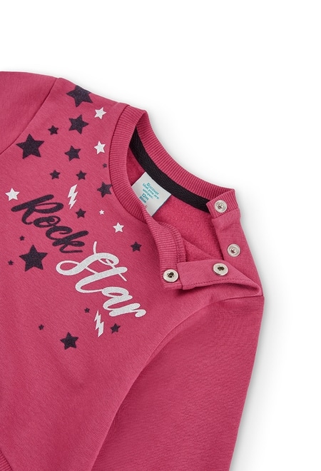 Fleece sweatshirt "rock" for baby girl_3