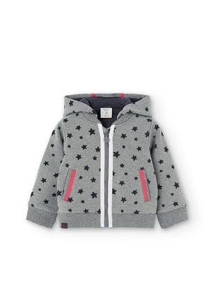 Fleece jacket stars for baby girl_1