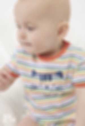 Play suit striped for baby - organic