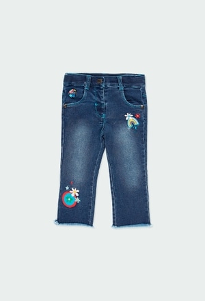 Denim trousers knit for baby girl_1