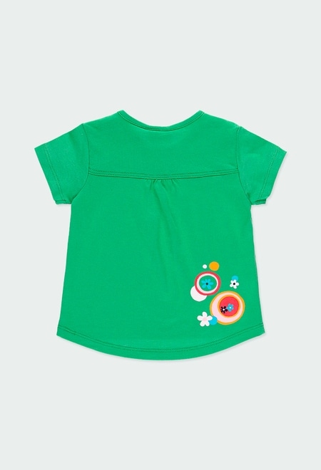 Camiseta malha manga curta para o bebé menina_2