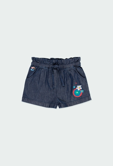 Denim bermuda shorts for baby girl_1